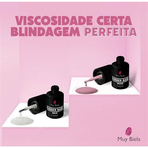 Rubber Base Em Gel Muy Biela Ml Original Nude Ou Milk Shopee Brasil