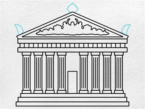 how to draw the parthenon