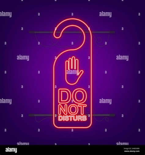 Please Do Not Disturb Neon Label Vector Stock Illustration Stock