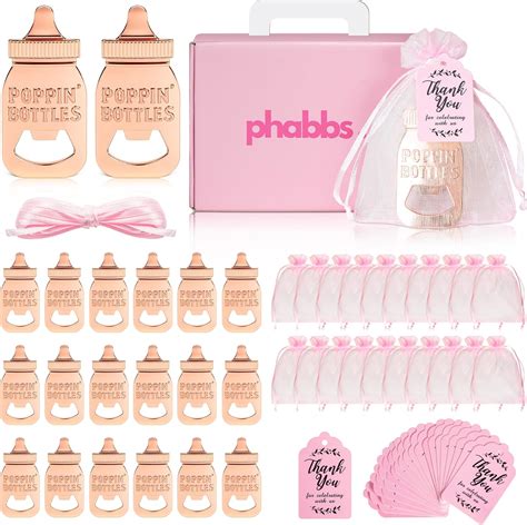 Amazon Phabbs Pink Baby Shower Bottle Opener 20 Pcs Set For Girls