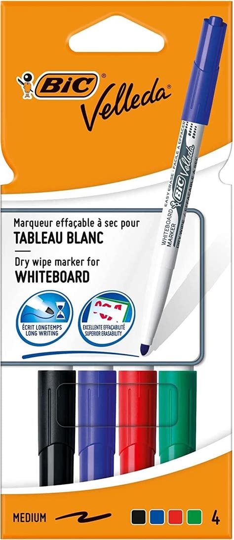 Bic Velleda Feutres Pour Tableau Blanc Effa Ables Sec Pointe