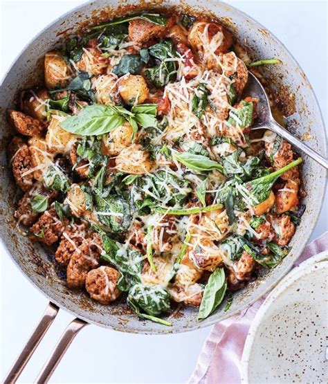 Cauliflower Gnocchi With Sausage And Spinach Recipe The Feedfeed