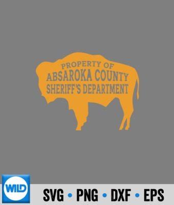 Bison Svg Property Of Absaroka County Sheriffs Department Longmire Svg