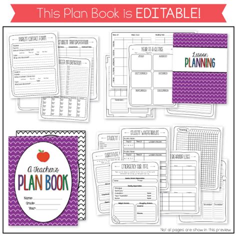 Planbook Templates For Teachers