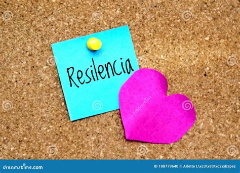 Multicolored Notes On Cork Board With Message Resilience Stock Photo