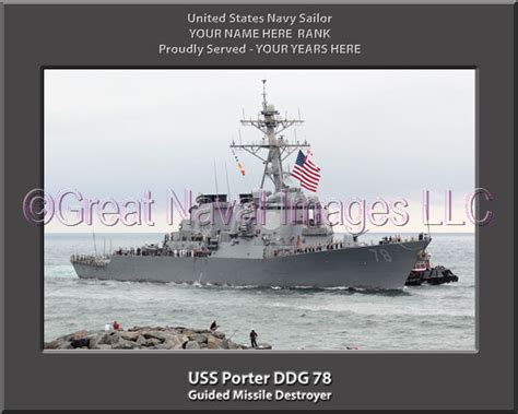 USS Porter DDG 78 : Personalized Navy Ship Photo ⋆ Personalized US Navy ...