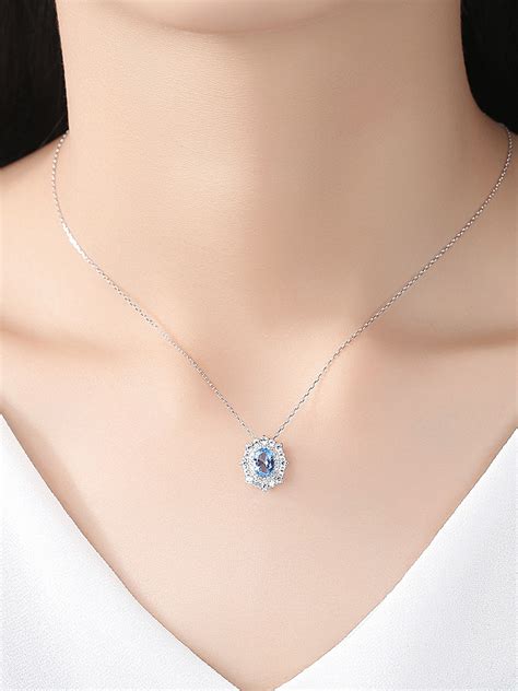 925 Sterling Silver With Cubic Zirconia Delicate Oval Necklaces