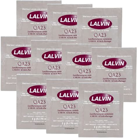 Amazon.com: Lalvin QA23 Wine Yeast (10 Pack) - Make Wine Cider Mead ...