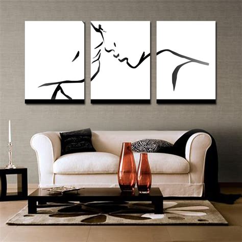 3 piece wall decor Colorful abstract art Lovers wall art Black and ...