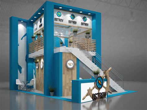 Проект дизайна стенда для компании "OSTROV" on Behance