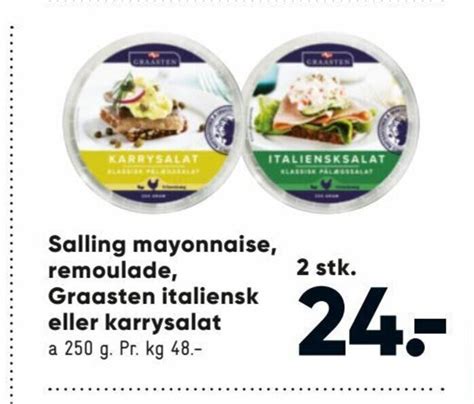 Salling Mayonnaise Remoulade Graasten Italiensk Eller Karrysalat