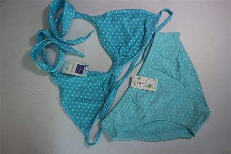 FASHION CARE U L Sexy Bikini Bra Set Dot Blue