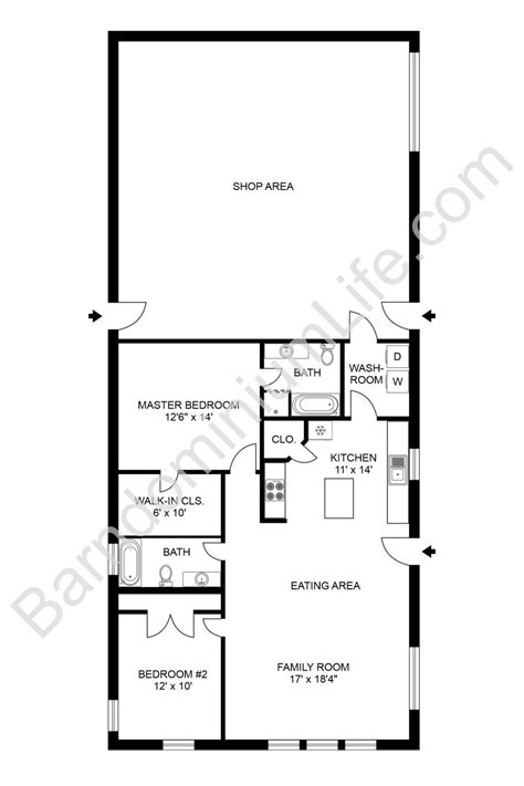 10 2 Bedroom Pole Barn House Plans Inspirations White Room Ideas