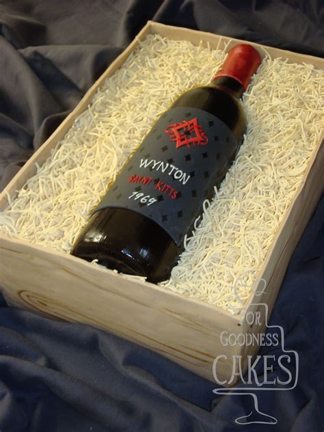 Wine Bottle Birthday Cake