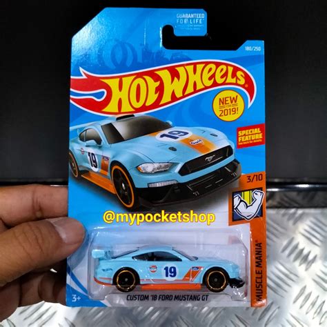 Hot Wheels CUSTOM FORD MUSTANG GT GULF Hotwheels Muscle Mania US Card Hobbies