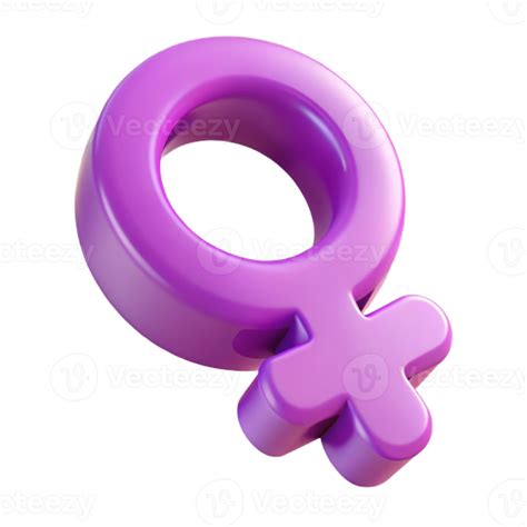 Purple Female Symbol, 3D Rendering 52556437 PNG