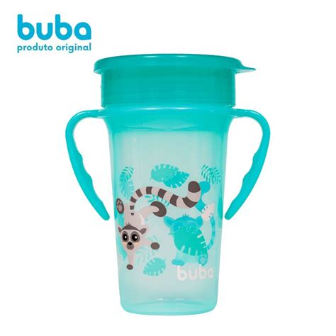 Copo Antivazamento Buba - Copo 360° Buba com Alça - Antivazamento – Estampa Lêmure | Shopee Brasil