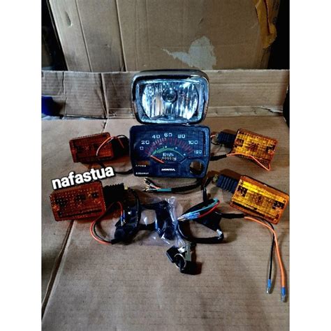 Jual PAKET HEADLAMP LAMPU DEPAN HONDA WIN100 WIN 100 TAHUN TUA SET