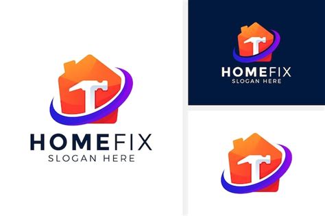 Premium Vector Creative House Fix Logo Design Vector Illustration
