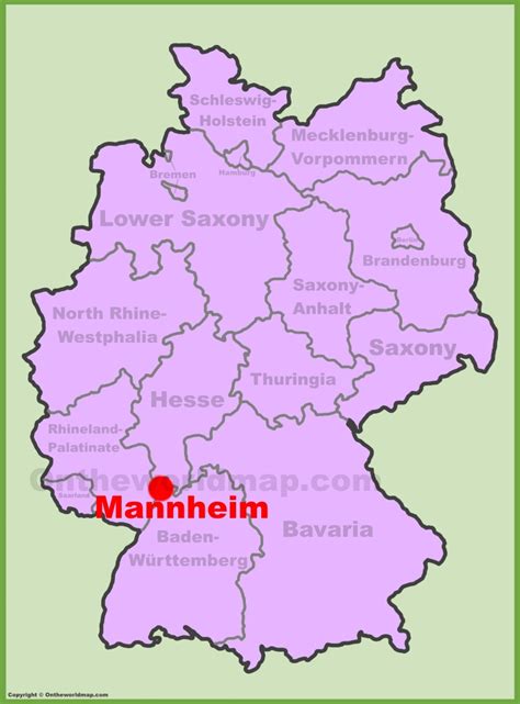mannheim location   germany map ontheworldmapcom