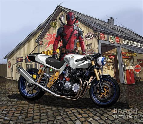 Dead Mu Motorcycle Naked In Front Of The Old Gas Station Collection