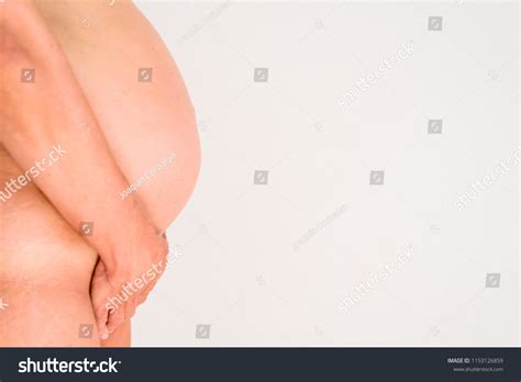 Naked Pregnant Woman Showing Her Belly Stock Photo 1153126859 Shutterstock