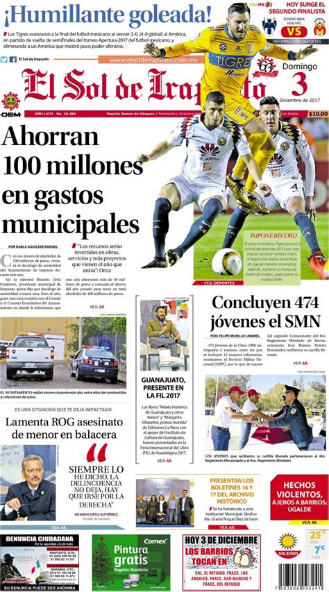 Periódico El Sol de Irapuato México Periódicos de México Edición de