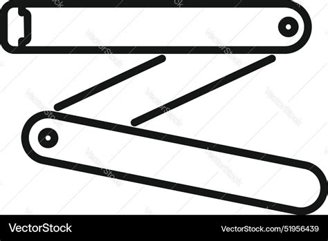 Folding meter stick measuring length icon Vector Image