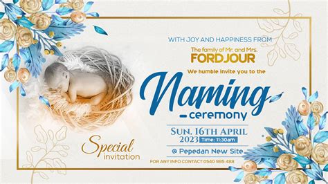 Naming Ceremony Invitation Designed By Oppomence Graphics In Ghana