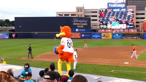 Akron Rubber Ducks Webster Singing And Dancing Youtube