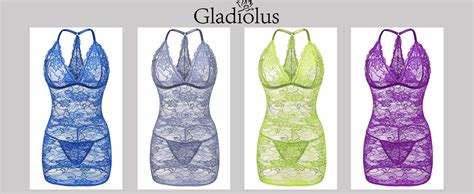Gladiolus Lingerie For Women Lace Chemise Sleepwear Sexy Bodycon Teddy Dress S Xxl At Amazon