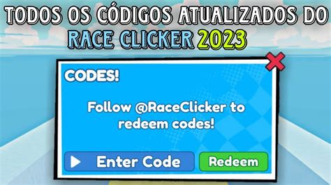 Mostrando Todos Os C Digos Atualizados Do Race Clicker Fevereiro