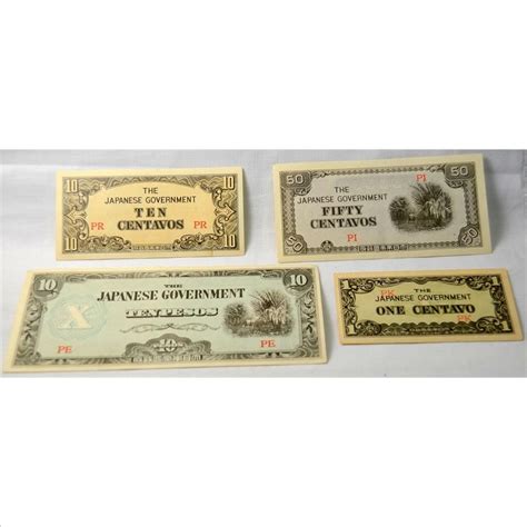 Four Japanese Occupation Of The Philippines Banknotes Property Room