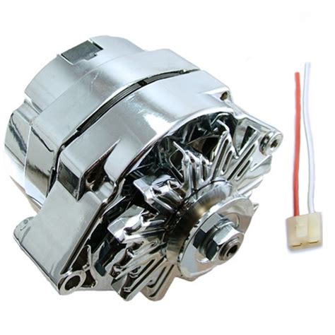 New Chrome 110 Amp Alternator With Regulator Plug For Gm Engine 1965