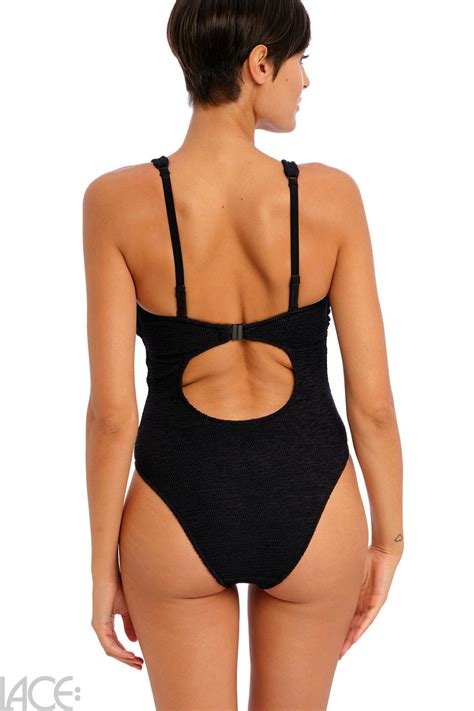 Freya Swim Ibiza Waves Swimsuit F I Cup Black Lace Lingerie