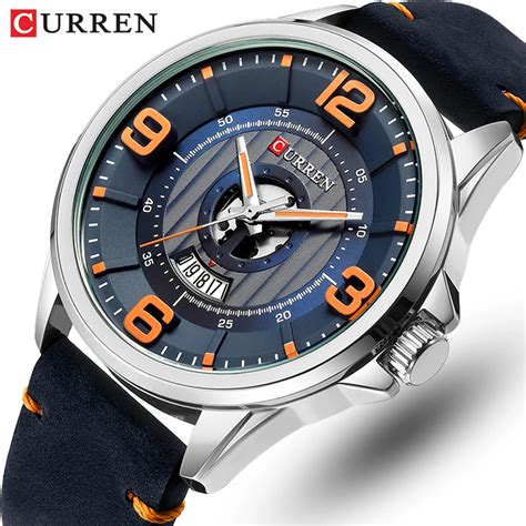 CURREN reloj deportivo de lujo para hombre cronógrafo de pulsera de