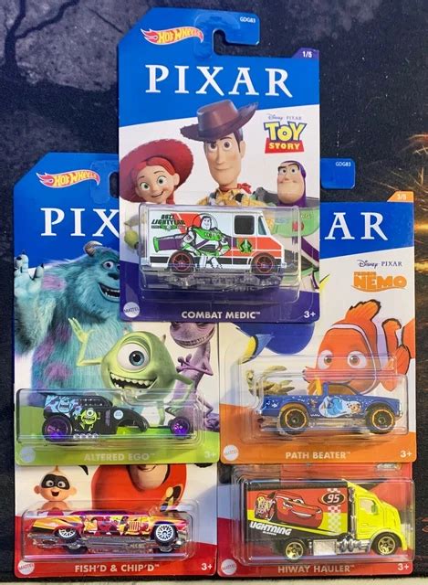 Disney Pixar Hot Wheels Complete Set Of New Toy Story Nemo Incredibles Picclick Ca