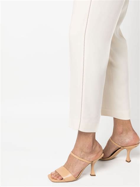 Peserico Pleat Detail Cropped Trousers Farfetch