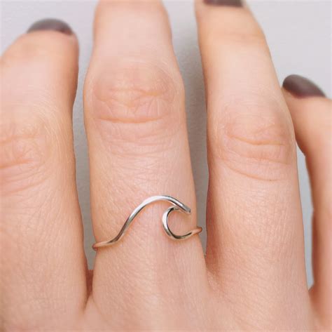 Sterling Silver Wave Ring Silver Wave Ring Wave Ring Wire Etsy