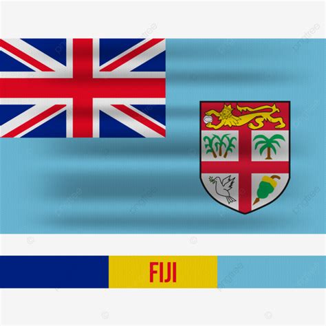 Waving Fluttering National Flag Of Fiji Vector Closeup Fiji Flag