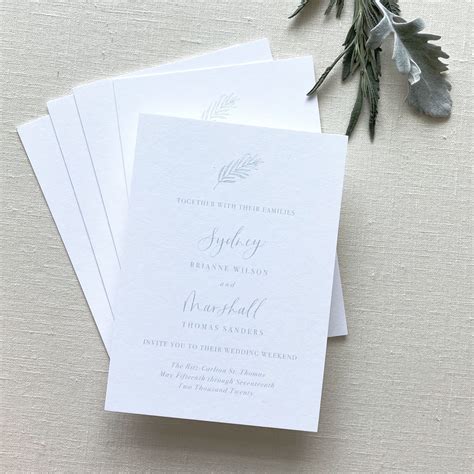 Linen Paper Wedding Invitations Jenniemarieweddings