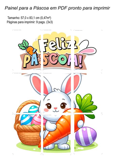 Painel Feliz Pascoa Para Imprimir