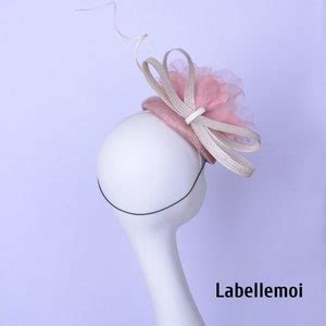 NEW Nude Ivory Blush Pink Pillbox Fascinator Natural Straw Button Base Disc Kentucky Derby Hat