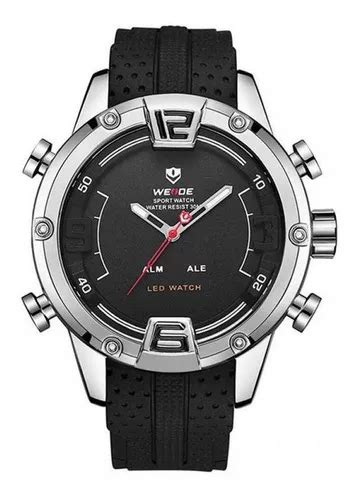 Reloj Weide Anadigi Wh 7301 Para Hombre Plateado Y Negro MercadoLibre