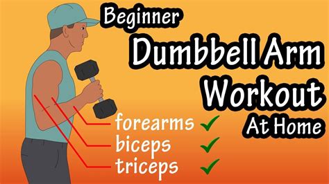 At Home Arm Workout With Dumbbells Weights Beginner Arm Workout With