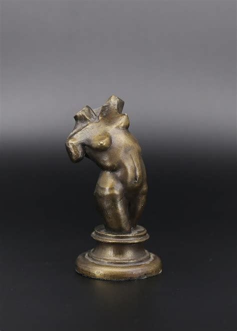 Cast Bronze Female Nude Torso Nude Female Statuette Naked Woman Torso