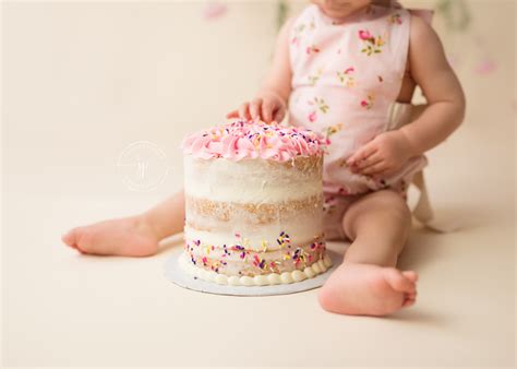 Naked Cake Smash Floral Cake Smash Naked Cake With Sprinkles
