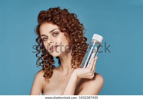 Pretty Woman Curly Hair Naked Shoulders Stock Photo Shutterstock