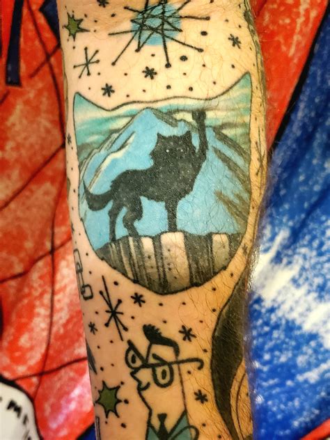 Someone posted their cool wolf tattoo the other day, here is mine from ...