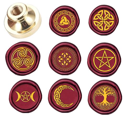 Wax Seal Stamp Brass Head Replacement Gold Mm Copper Seals Wiccan